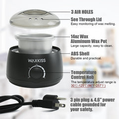 Waxkiss 14Oz wax warmer see-through lid enables easy monitoring during melting, convenient