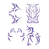 Waxkure anime purple temporary tattoos set cover for versatile cosplay and dance looks