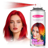 Waybesty Fiery Red hair spray application shows quick party color