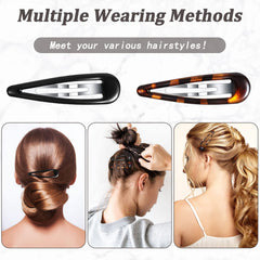 Pinzas Waydress para cabello con diseño oval tortuga de estilo clásico.