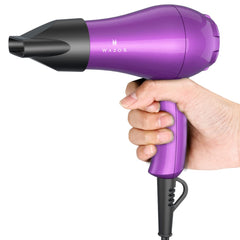 Wazor mini hair dryer with concentrator nozzle for precise styling.