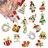 WBRRFJJ christmas-nail-charms 3d-tree-gems for festive nail art.