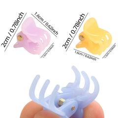 WDLPZZH mini hair clips in clear securely hold hair with a discreet, low-profile look