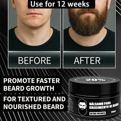 Wdvpue shea butter and argan oil on package nourishing skin and facial hair