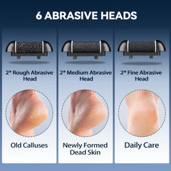 Wea&Hea callus remover roller heads display six interchangeable heads