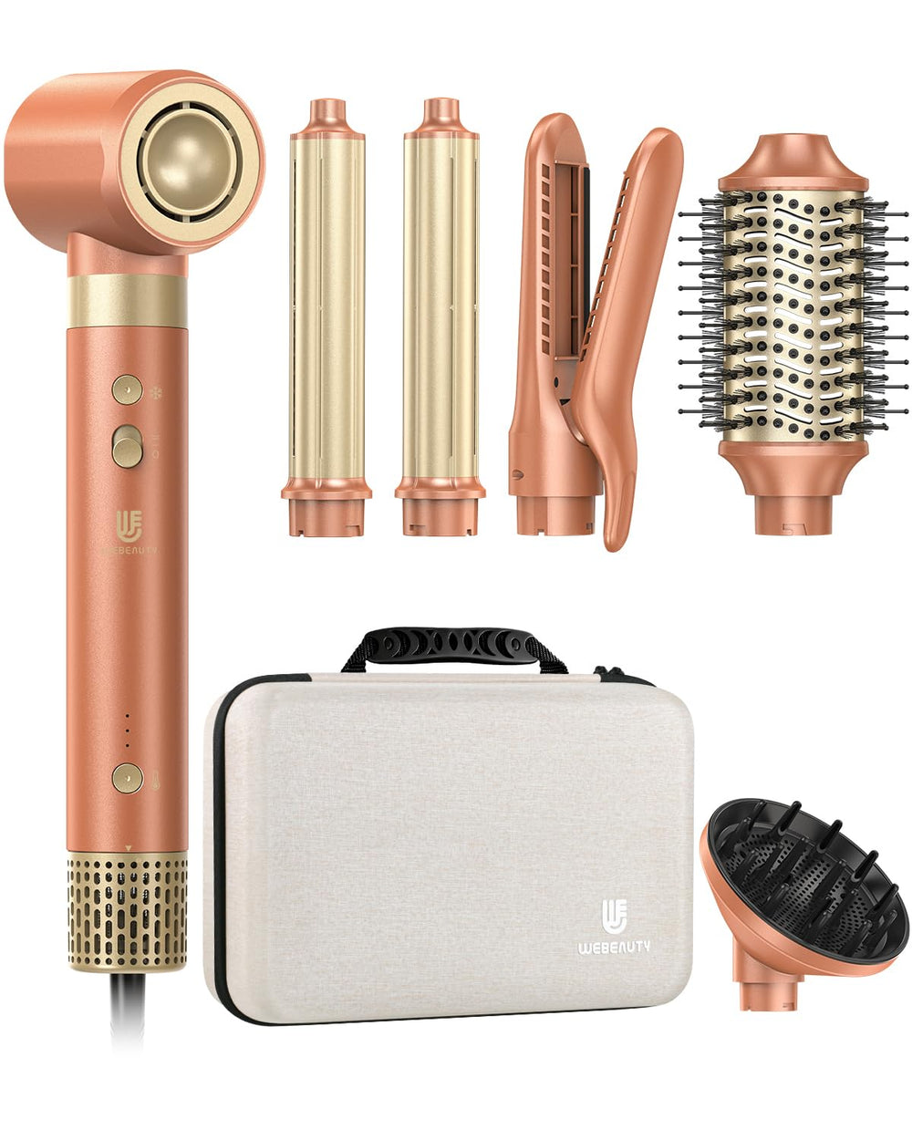 webeauty dual voltage 6-in-1 hot air styler for versatile styling at home