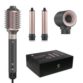 WeBeauty hair dryer brush air styler gold in-use delivering salon-level shine and quick drying