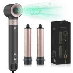 WeBeauty hair dryer hot air styler shows fast drying with lightweight handling