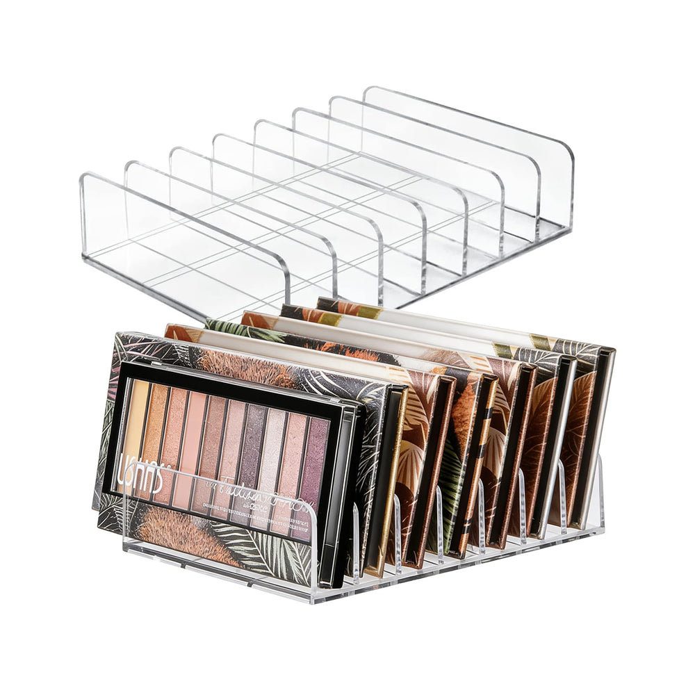 WECHENG eyeshadow palette organizer clear top view for quick access