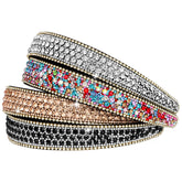 Wecoe rhinestone headband silver close-up sparkling crystals for elegant outfits