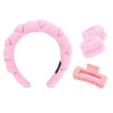 Wecoe spa set makeup headband keeps hair away for easy face washing