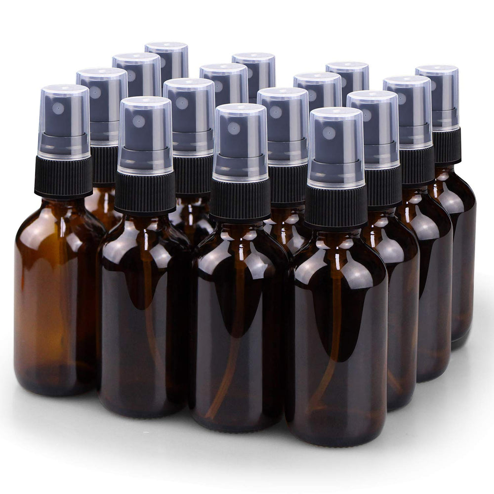Wedama 2oz amber glass spray bottle with fine mist for watering and cleaning.