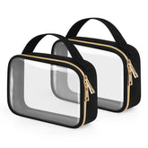 Wedama clear toiletry bag 2-pack front view, organized carry-on packing.