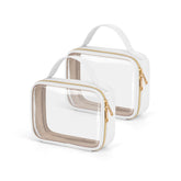 Wedama toiletry bag clear 2-pack for quick security screening and organized toiletries.