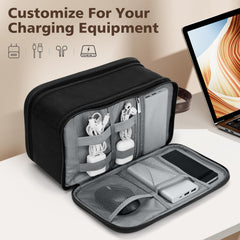 Wedama Toiletry Bag electronic-organizer-compartment neatly stores cords and chargers