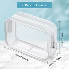 Weewooday clear makeup bag open demonstrates easy zipper access on the go.