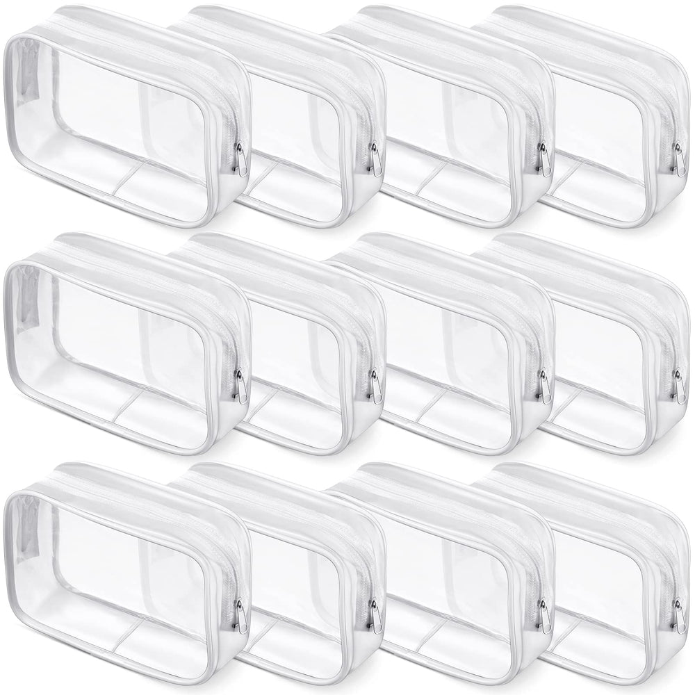 Weewooday clear makeup bag stack shows contents at a glance for quick routines.