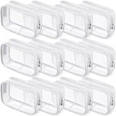 Weewooday clear makeup bag stack shows contents at a glance for quick routines.