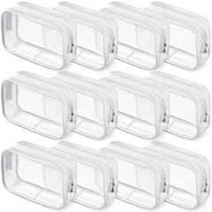 Weewooday clear makeup bag stack shows contents at a glance for quick routines.