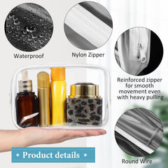 Weewooday travel clear pouch ready for compact, protected toiletries on trips.