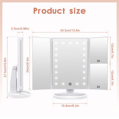 WEILY LED vanity mirror USB-powered for flexible desk setup and lighting