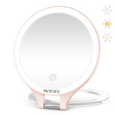 WEILY travel makeup mirror folded for easy packing and on-the-go touchups.