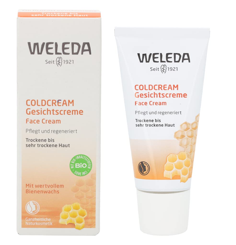Weleda Deep Moisture Facial Balm tube provides rich hydration for dry skin.
