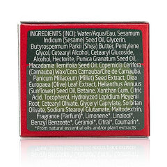 Weleda Face Care Plumping Night Cream ingredients featuring pomegranate oil.