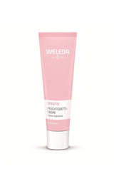 Weleda Sensitive Care Face Cream tube delivering fragrance-free moisture for sensitive skin.