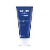 Weleda shaving cream lather application for a smooth, gentle shave.