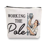 welezhu ER nurse makeup bag in marble print keeps cosmetics organized during travel