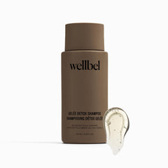 Wellbel Gelée Detox Shampoo bottle for easy scalp detox ritual.