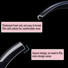 Wellquinn natural-fit curved square tip ending tapers for seamless extensions.