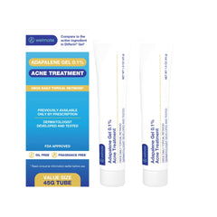 WELMATE Adapalene Gel tube showing 45g size for daily acne care.