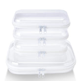 WELPIRT clear zipper pouches in a hard-shell case for organized packing.