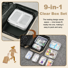 WELPIRT medium-case transparent view enables quick access to essentials in luggage.