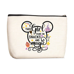 Wenboco Cartoon Mouse cosmetic bag front view, cute travel-ready design and storage capacity
