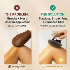 WendMart Body Makeup Brush application angle demonstrates even distribution on curves.