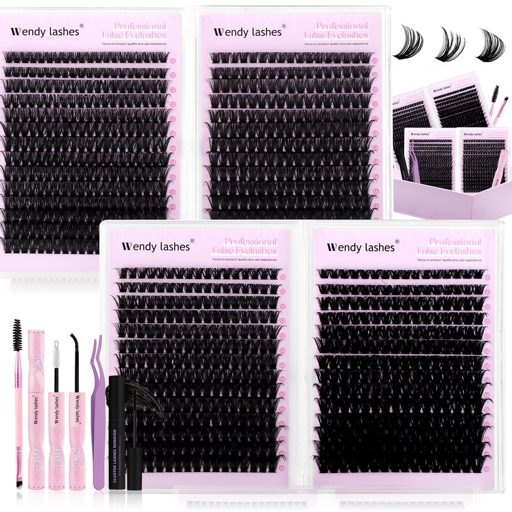 Wendy Lashes clusters kit 980pcs for at-home lash upgrades and customization