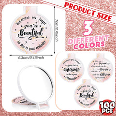 Wenqik mini compact mirror closed in purse for quick touch-ups.