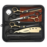 Wenshall professional black gold scissors close-up shows titanium-coated blades for lasting sharpness.