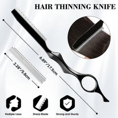 Wenshall thinning-scissors 27-teeth highlighting bulk reduction.