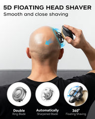 WEQOEE razor used wet or dry in shower for versatile grooming.