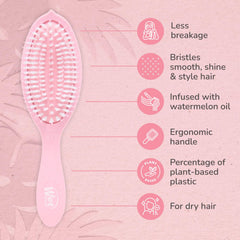 Wet Brush Go Green plant-based plastic handle detail highlighting sustainability