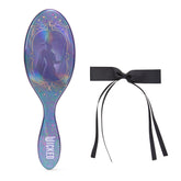 Wet Brush Original Detangler Elphaba kit brush close-up showing gentle knot release with IntelliFlex bristles.