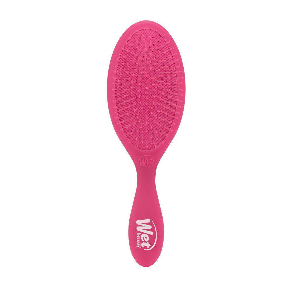 Wet Brush Original Detangler Pink Frost close-up shows ultra-soft bristles for painless detangling.