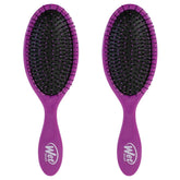 Wet Brush Original Detangler purple front view highlighting easy detangling on all hair types