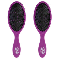 Wet Brush Original Detangler purple front view highlighting easy detangling on all hair types
