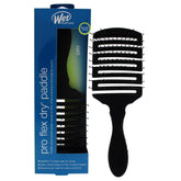 Wet Brush Pro Flex Dry Paddle Brush black front view, ergonomic grip for secure wet-hair detangling.