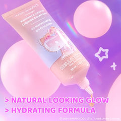 wet n wild Hello Kitty Radiance Liquid being dispensed for lightweight application